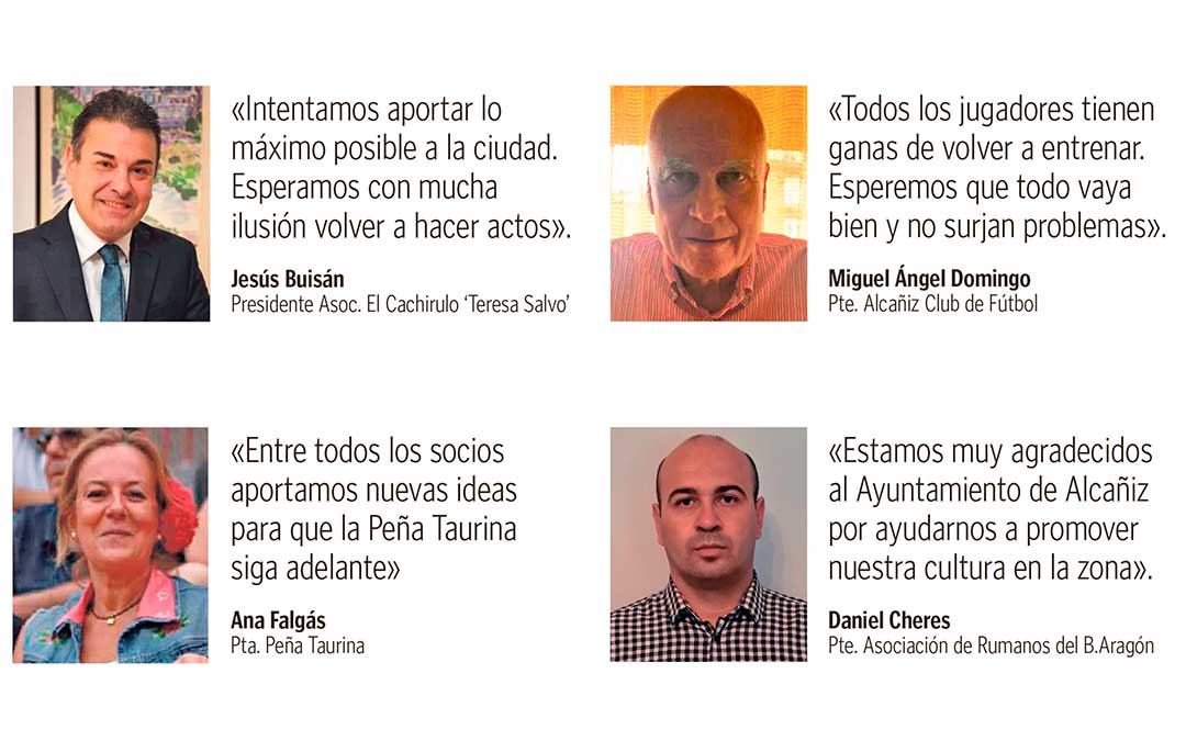 Presidentes de las asociaciones de Alcañiz./ L.C.