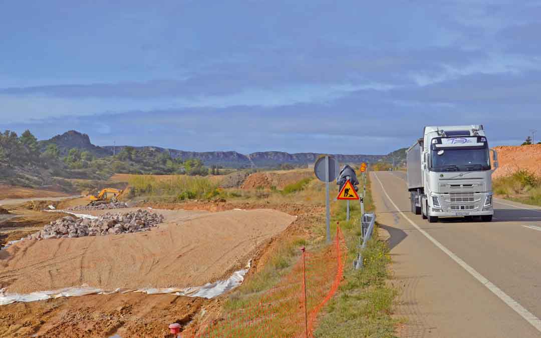 Obras de la variante de Alcorisa esta semana /M. Q.