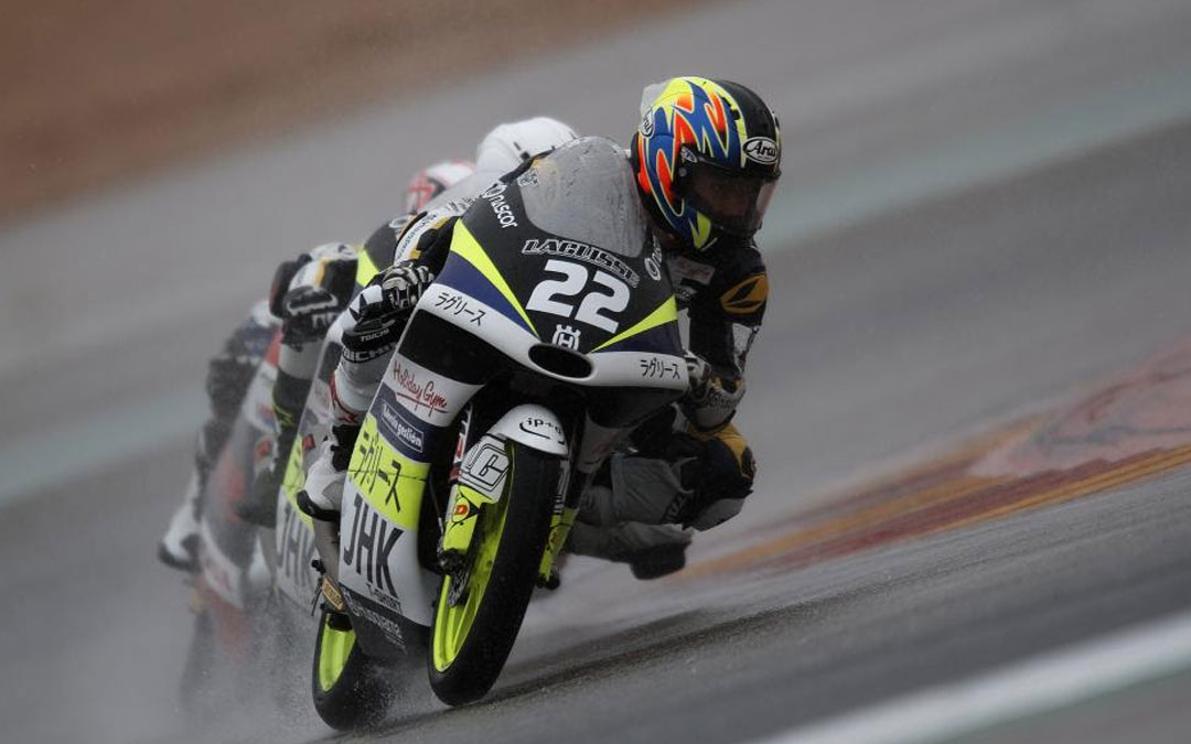 Entrenamientos de Moto3 marcados por la lluvia en el trazado de Motorland Aragón
