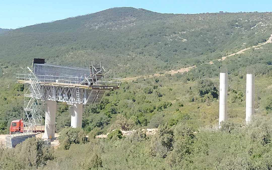 Obras de la N-232 en ejecución./ Ayuntamiento de Morella