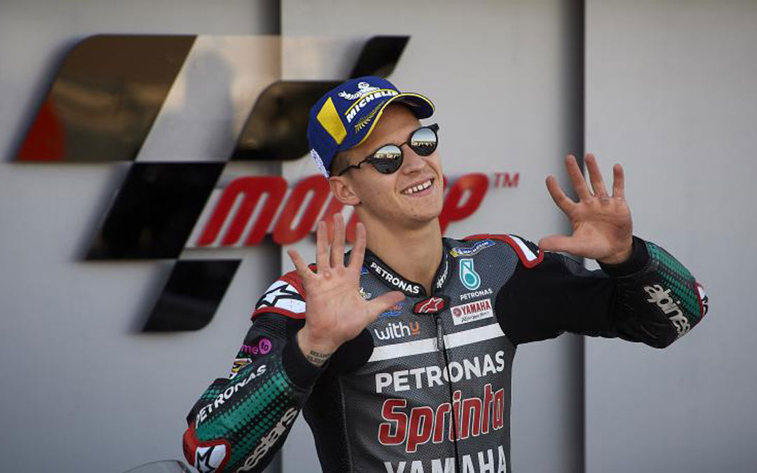Fabio Quartararo este sábado en Motorland Aragón./ Motorland
