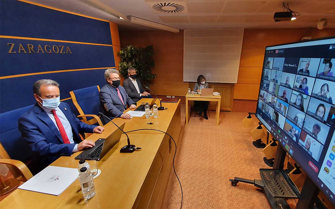 Pleno extraordinario de la DPZ celebrado de manera telemática./ DPZ