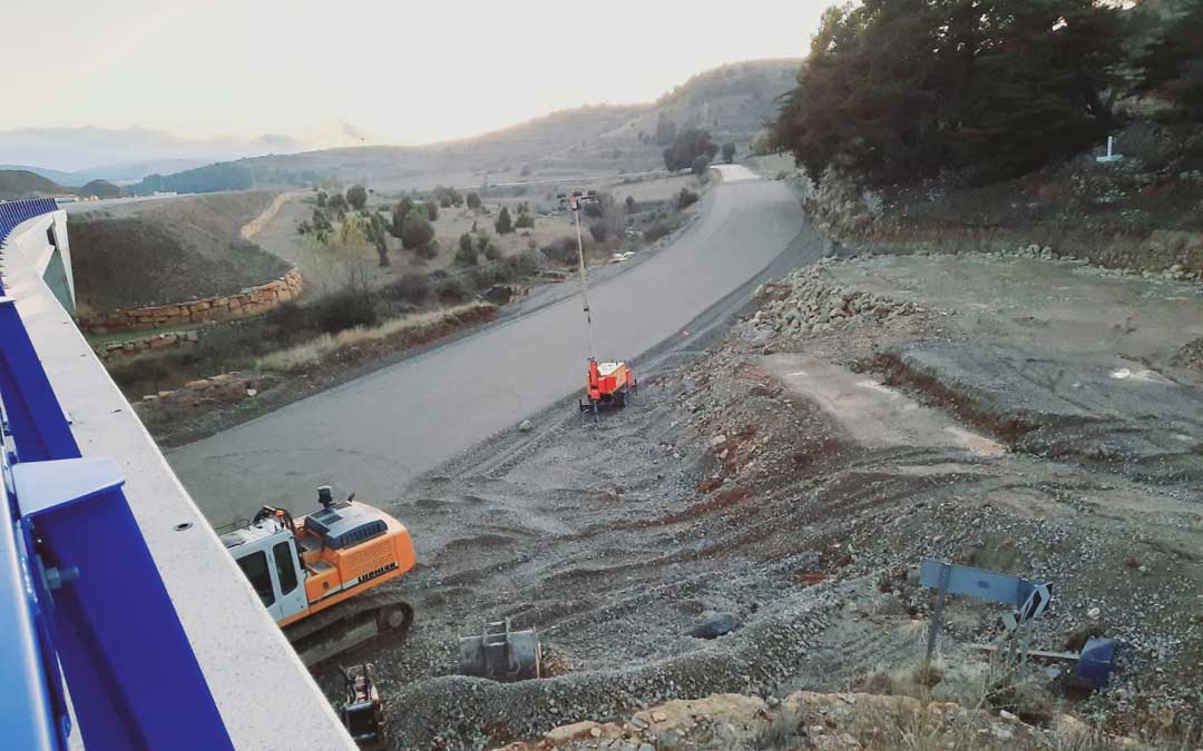 El avance en las obras permitirá reabrir al tráfico la vía. FOTO: Ayuntamiento Morella.