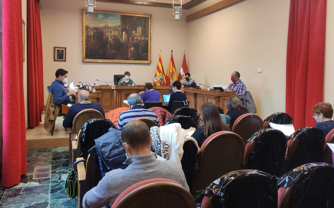 Pleno del ayuntamiento de Caspe que se ha celebrado en la mañana del miércoles