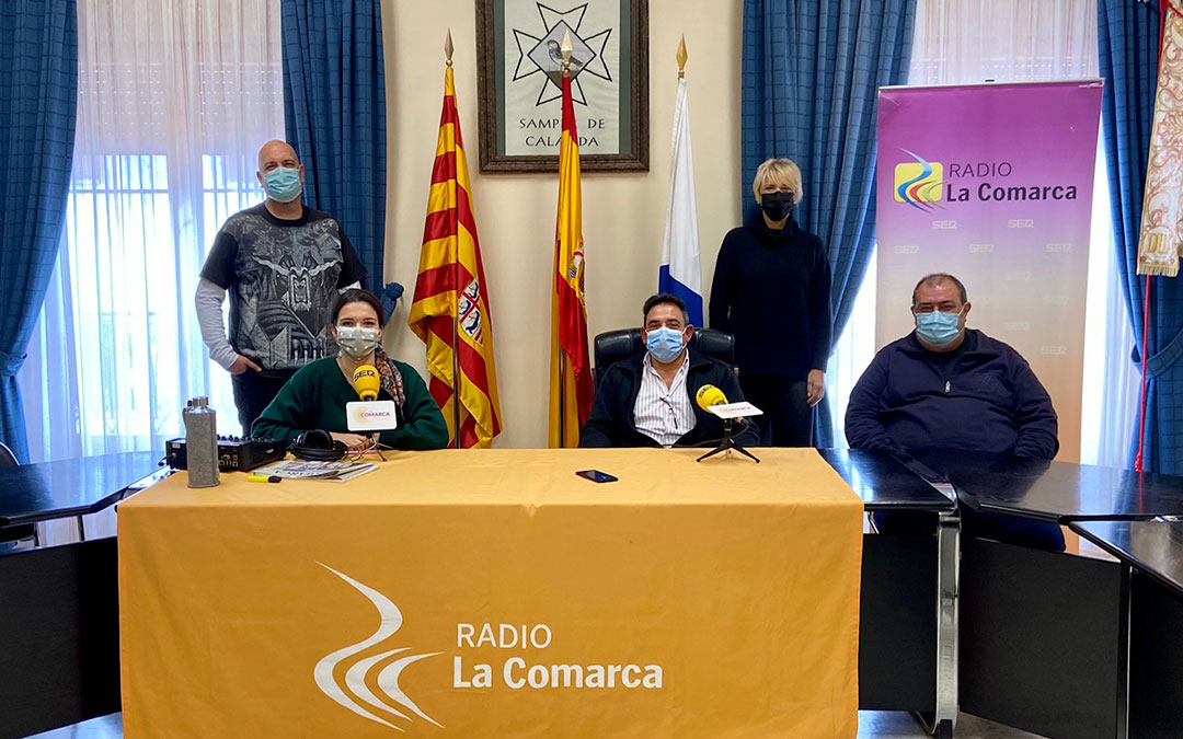 Invitados al programa especial de Radio La Comarca desde Samper de Calanda./ L.C.