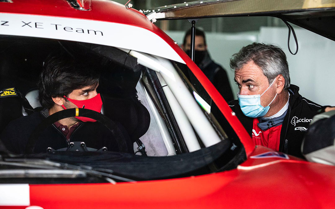 Los Sainz este fin de semana en Motorland Aragón./ Twitter Extreme-E