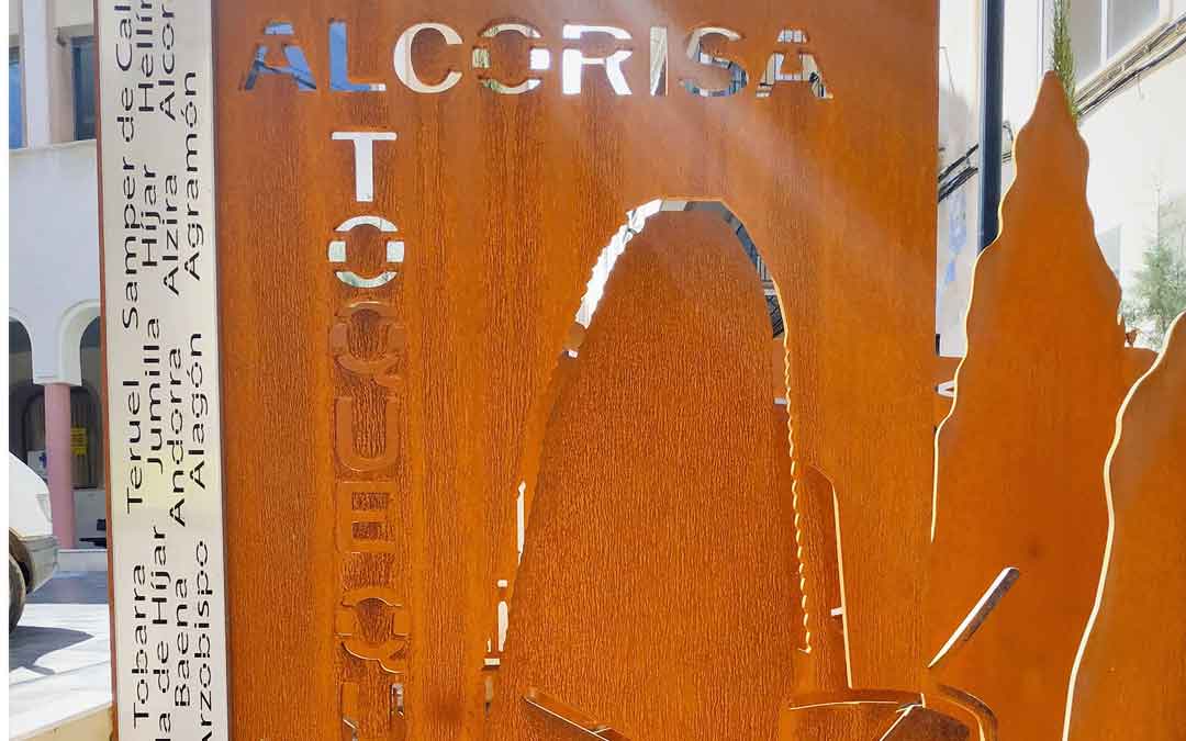 Fragmento del monumento creado para las Jornadas. Foto: Ayto. Alcorisa