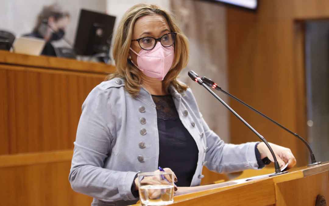 Mayte Pérez el viernes en las Cortes de Aragón / CORTES DE ARAGÓN