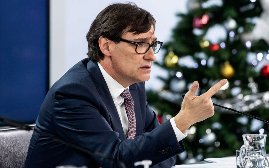 Salvador Illa en la rueda de prensa tras la reunión del Consejo Interterritorial del Sistema Nacional de Salud./ Heraldo-Rodrigo Jiménez