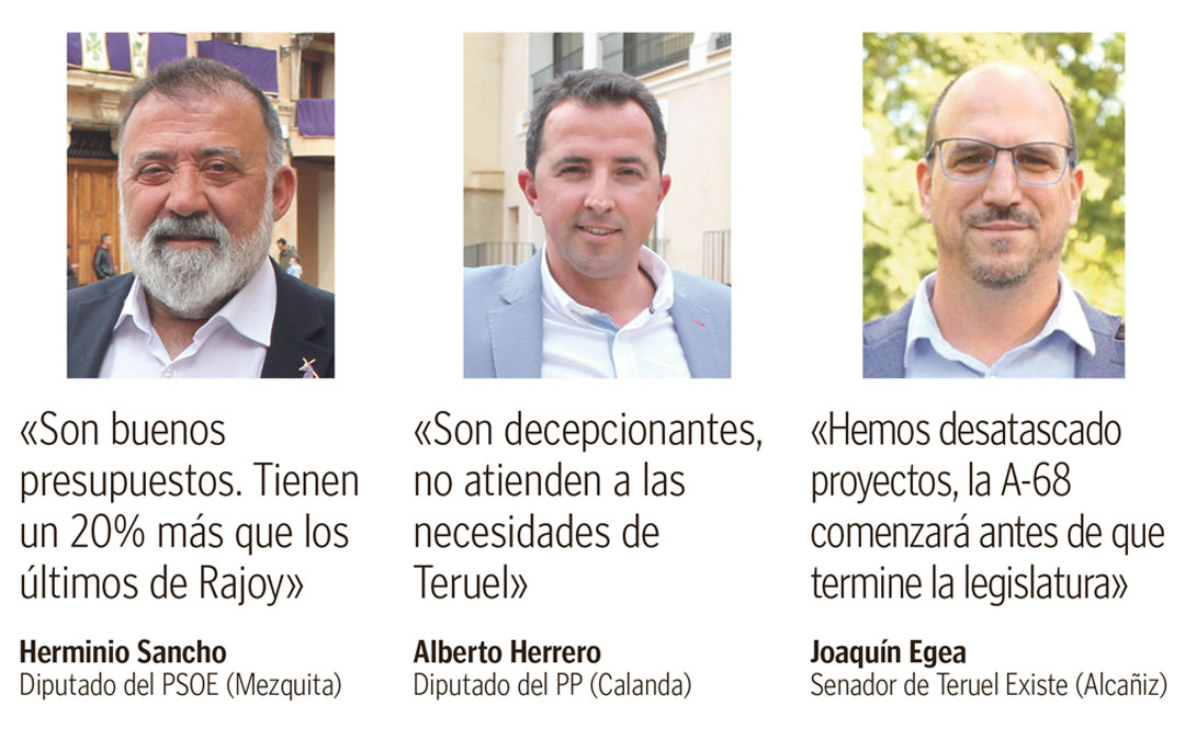Representantes bajoaragoneses en Madrid de PSOE, PP y Teruel Existe