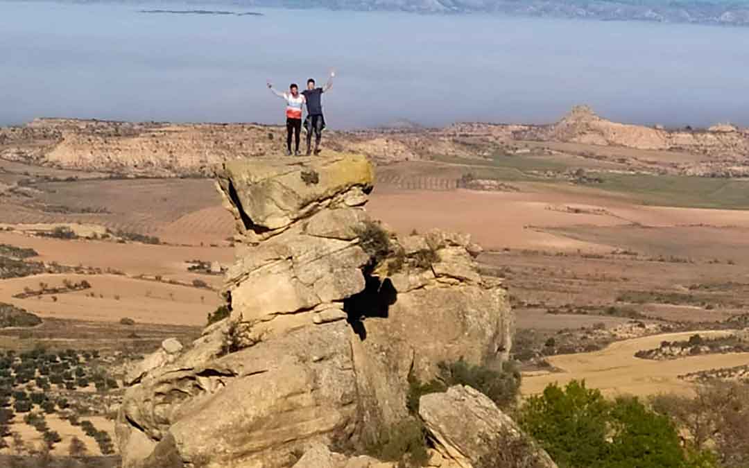 Participantes del Trail Crestas Mar de Aragón en Caspe. Imagen: Zalagarda