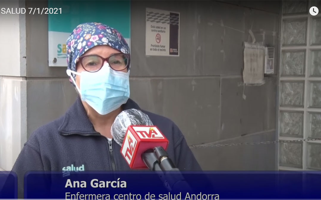 Ana García en su mensaje en la Televisión Local de Andorra este jueves. / L.C.
