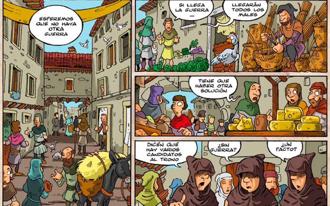 Cómic sobre el Compromiso de Caspe.