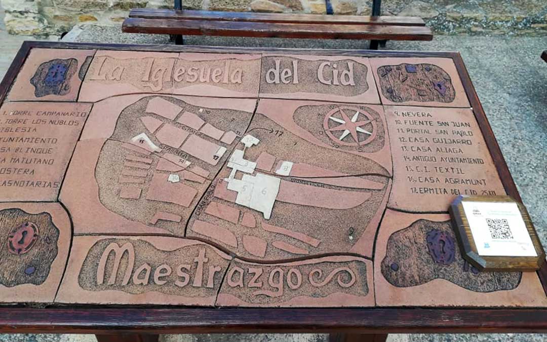 Uno de los códigos QR instalados en La Iglesuela del Cid./ Ayto. La Iglesuela