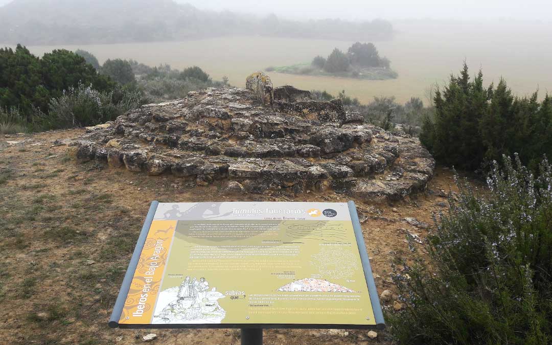 Nueva mesa informativa en uno de los yacimientos íberos de Caspe. ayto caspe