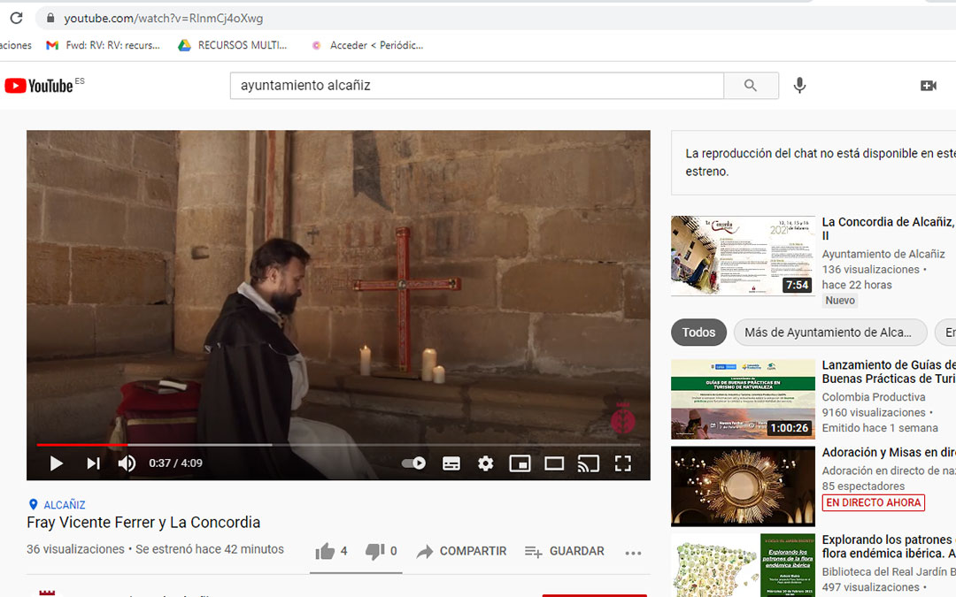 Los actos se pueden seguir en el canal de Youtube del Ayuntamiento de Alcañiz. Emisión del monólogo de Fray Vicente Ferrer este domingo. /M. Q.