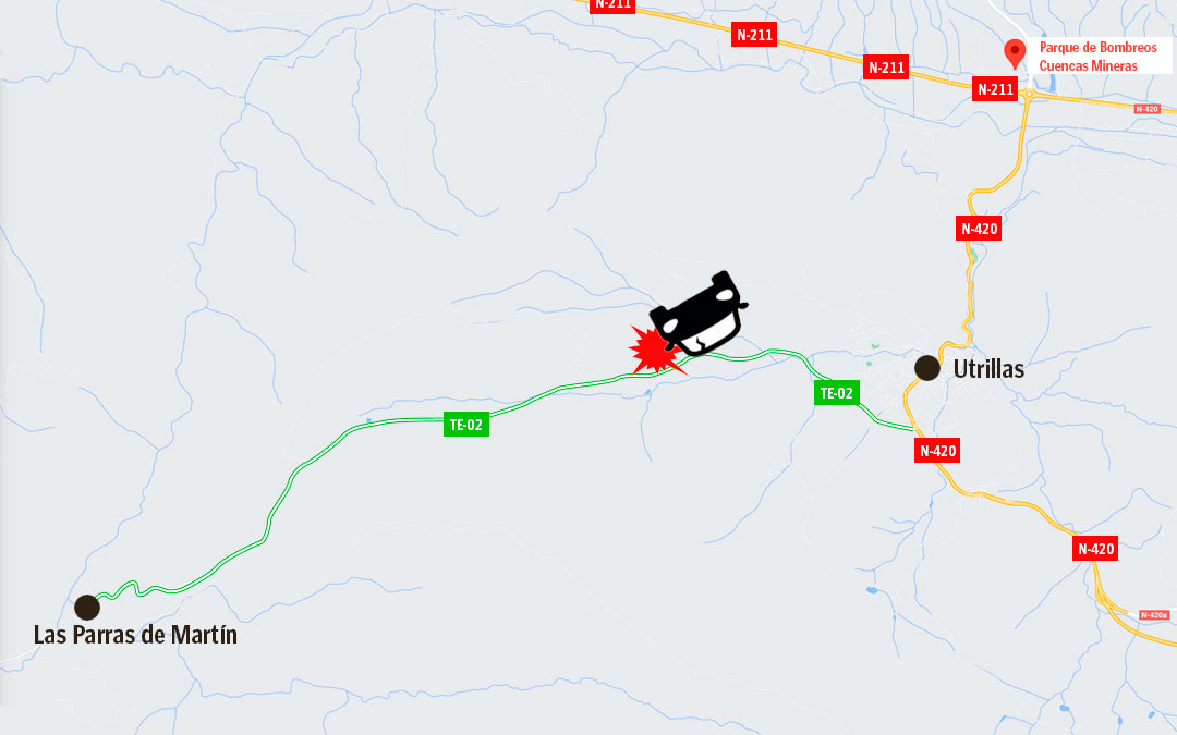 Localización del accidente de tráfico sucedido el pasado 12 de marzo./La Comarca