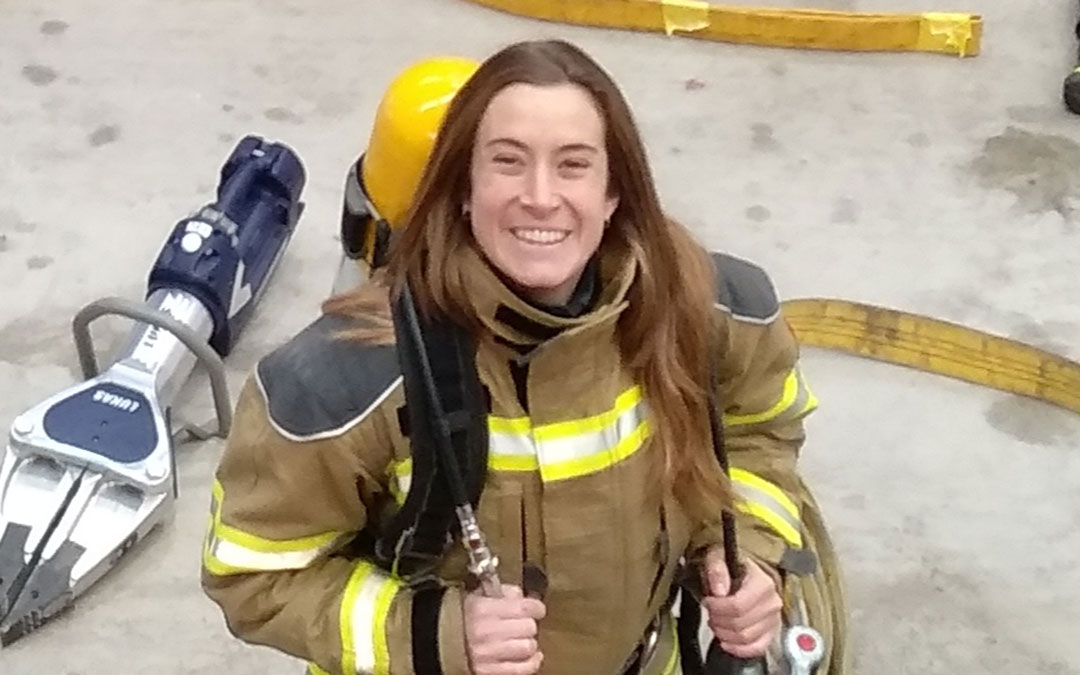 Anabel Sancho, primera bombera en la provincia de Teruel./ A.S.