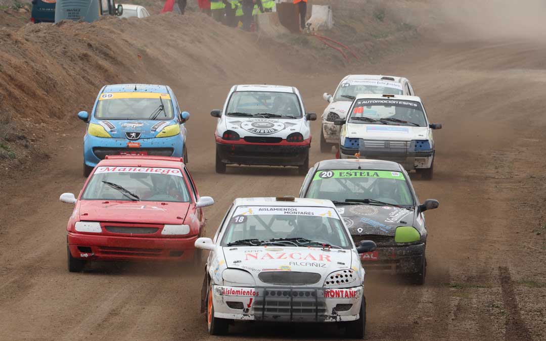La primera cita del aragonés de autocross se celebró en Calamocha. Foto: FADA
