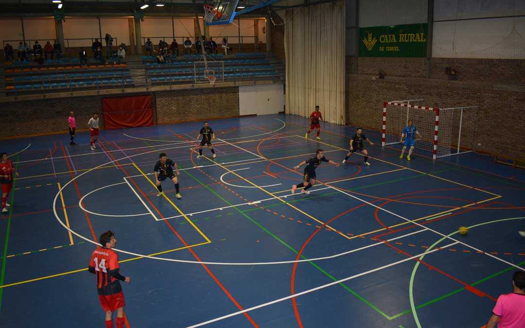 Partido disputado este sábado entre Intersala Alcañiz y Sala Quinto./I.M.