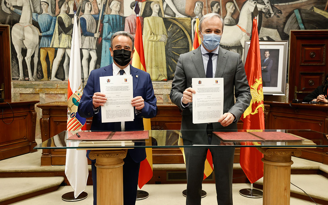 El protocolo general de actuación que han rubricado Sánchez Quero y Azcón es un paso previo a la formalización del acuerdo definitivo entre la DPZ y el Ayuntamiento.