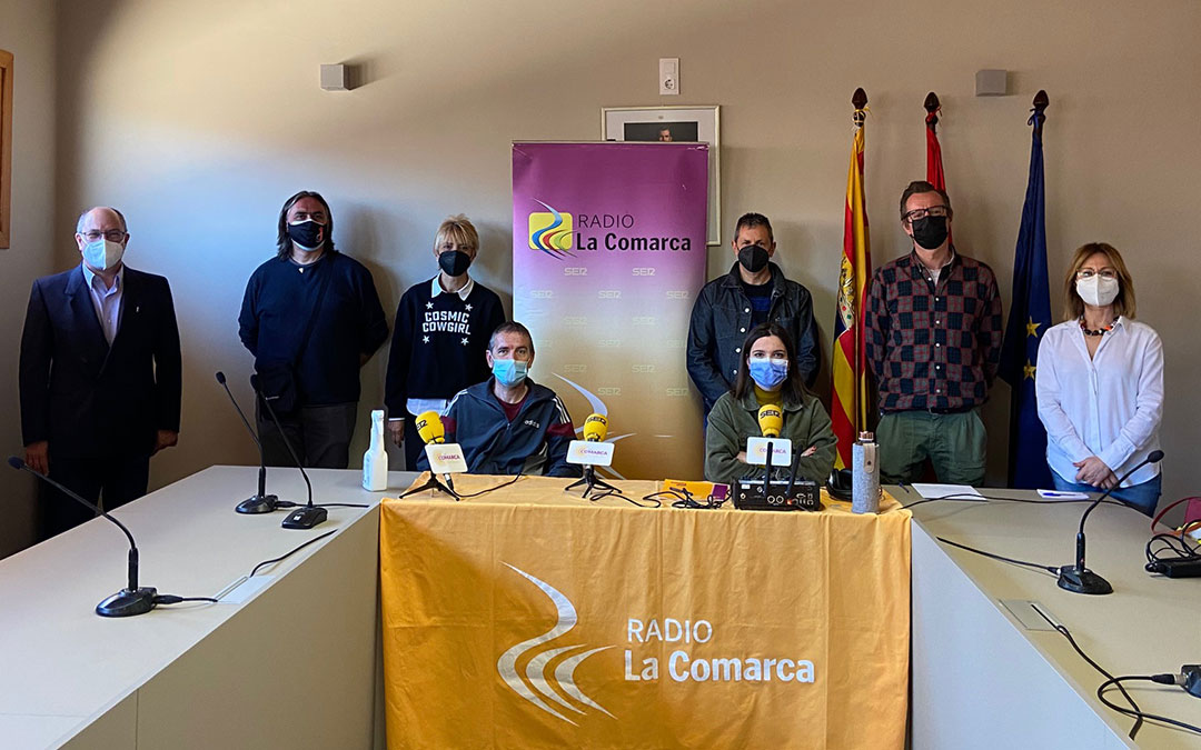 Invitados al programa especial sobre la Semana Santa de Alcorisa emitido por Radio La Comarca este miércoles./ L.C.