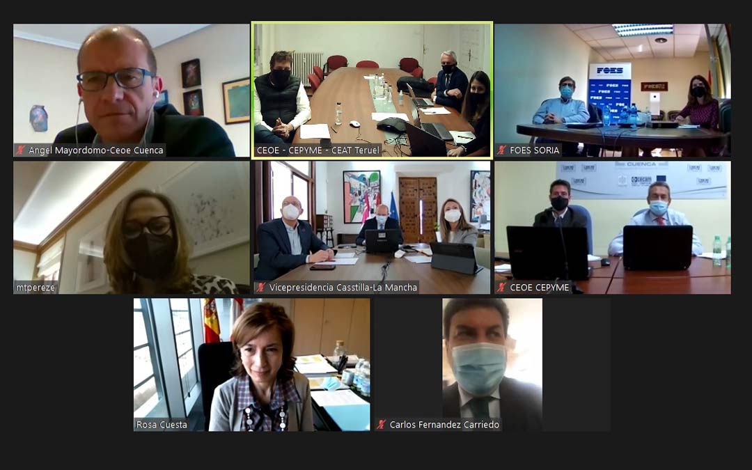 Reunión mantenida con las Comunidades Autonomas de Aragón, Castilla y León y Castilla-La Mancha./SSPA