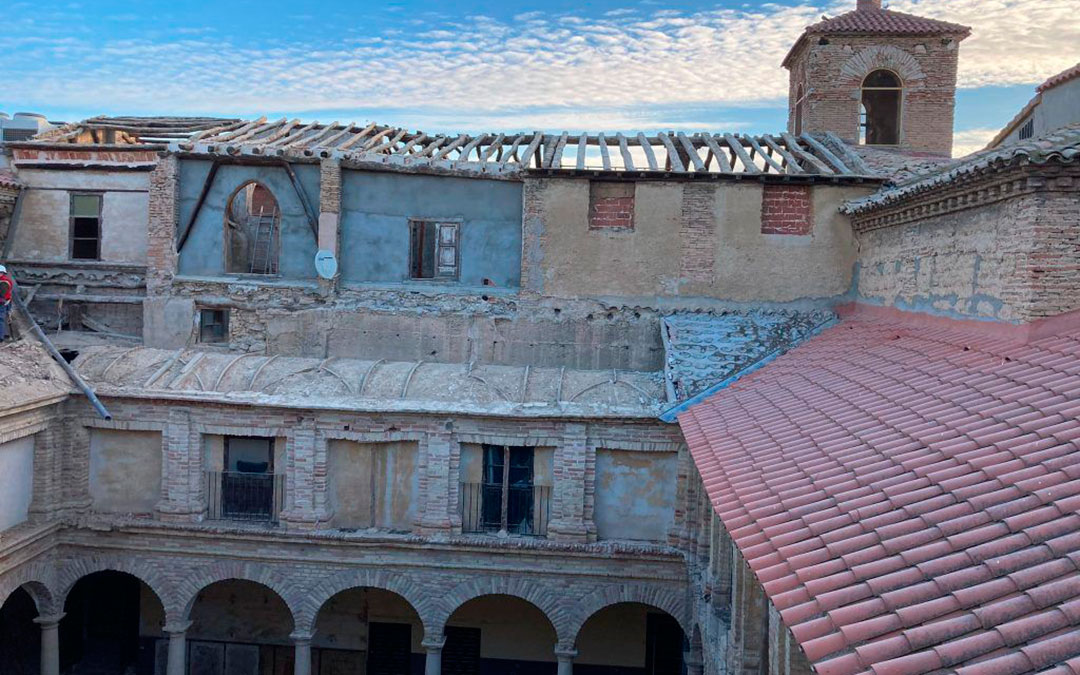 Imagen actual de la cubierta del Convento de Franciscanos. Ayto Caspe