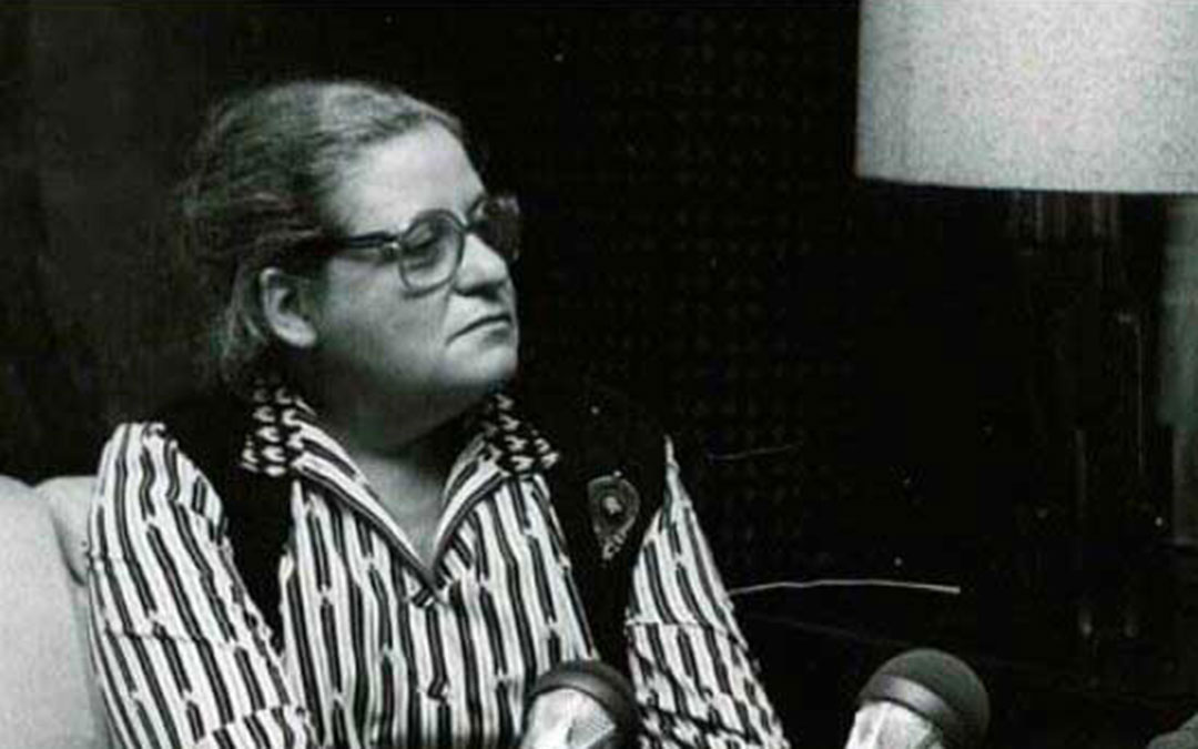 Pilar Narvión durante una entrevista./ L.C.