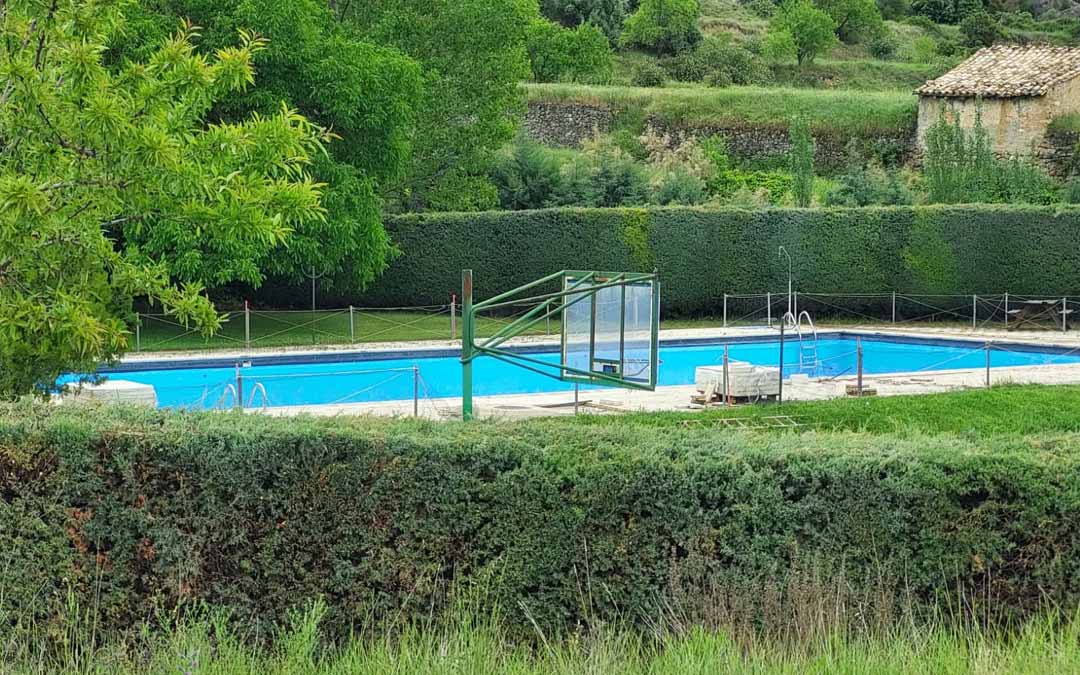Las piscinas de Fuentespalda se encuentran en obras actualmente. J.L.
