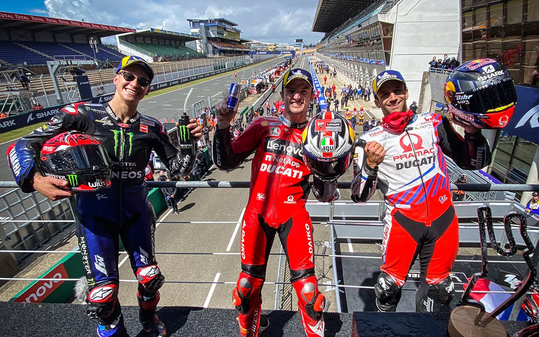 Podio de Le Mans. / MOTOGP