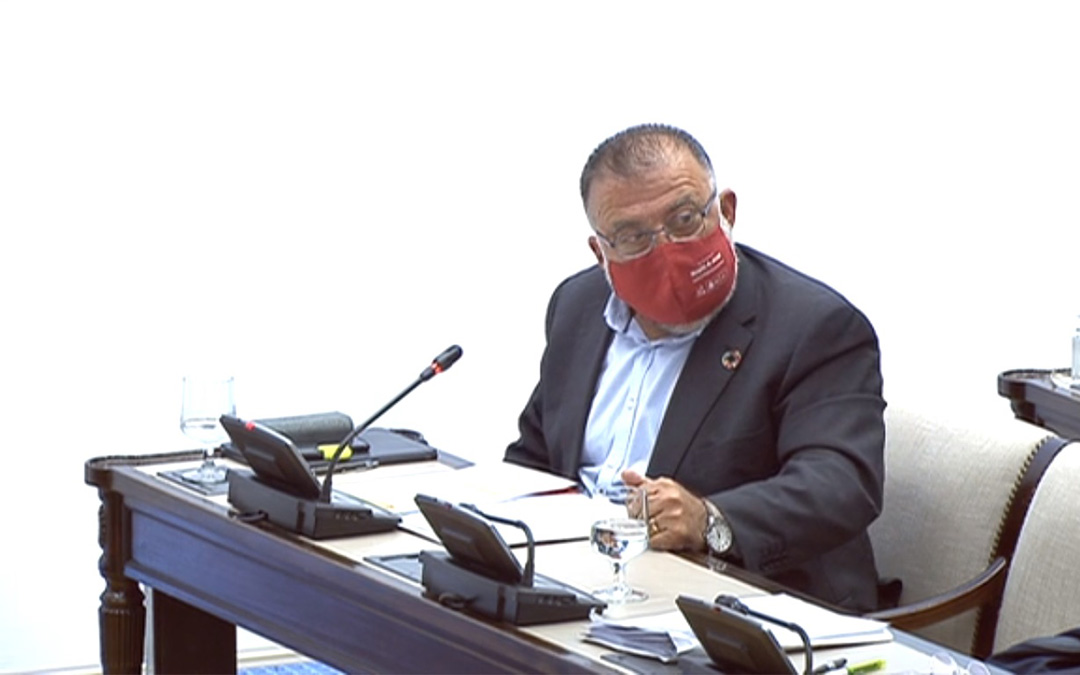 El diputado Herminio Sancho en la Comisión de Agricultura del Congreso./ PSOE