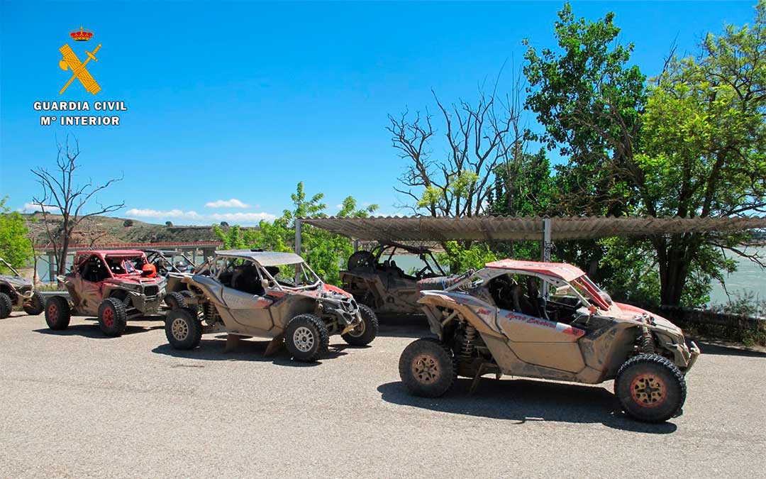 Quads denunciados en Caspe por la Guardia Civil./ Guardia Civil