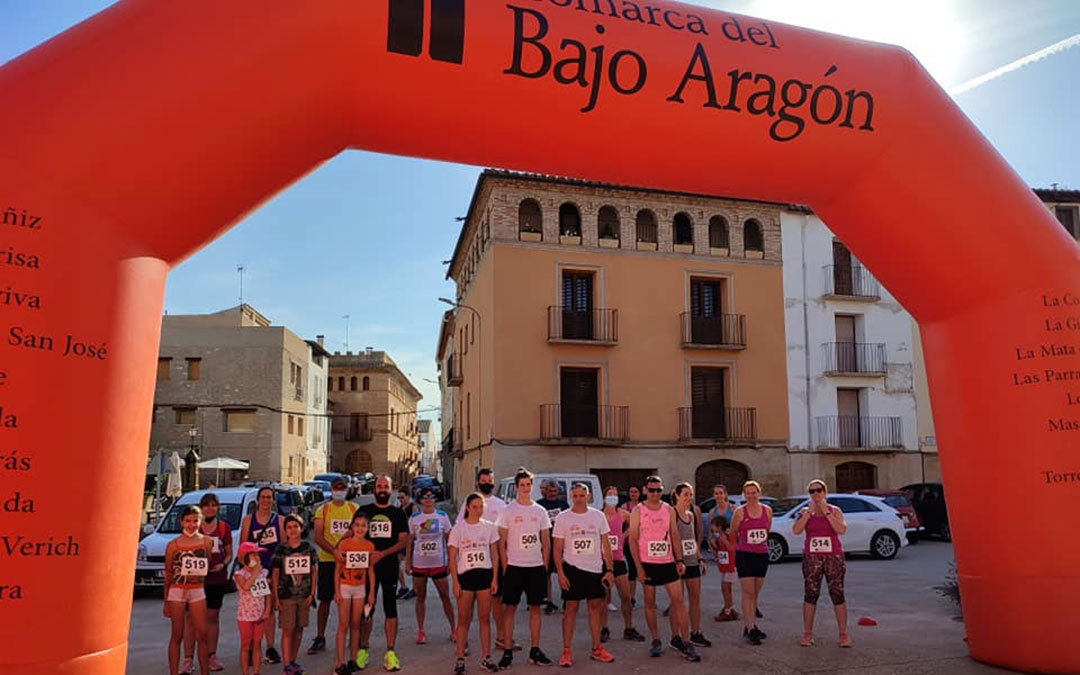 Participantes de la carrera celebrada en Castelserás./ Comarca Bajo Aragón