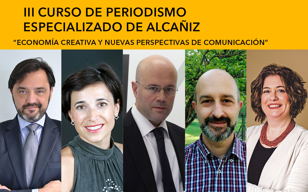 Los ponentes Andrés Dulanto (OkDiario), Eduardo Sánchez (Comunicanza), Mercedes Gracia (Cámara de Comercio), Santiago Izuel (IZE) y Susana Campos (Baúl de la Comunicación) / L.C