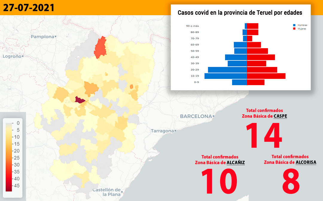 La zona de Caspe ha notificado 14 positivos este miércoles./ L.C.