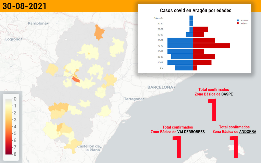 Las zonas de Caspe, Valderrobres y Andorra han notificado un nuevo contagio cada una./ L.C.