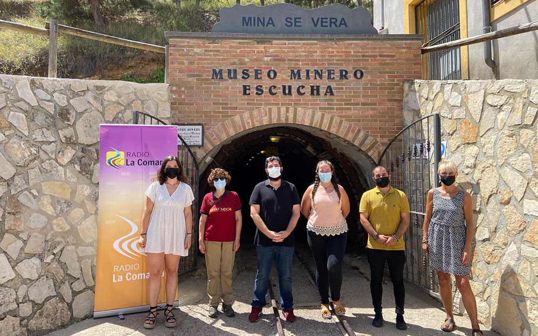 Invitados al programa de Radio La Comarca emitido desde el Museo Minero de Escucha./ L.C.