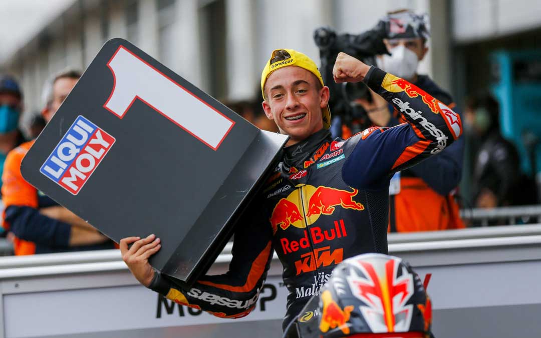 Pedro Acosta es actualmente el número uno de la clasificación de Moto3. Foto. MotoGP