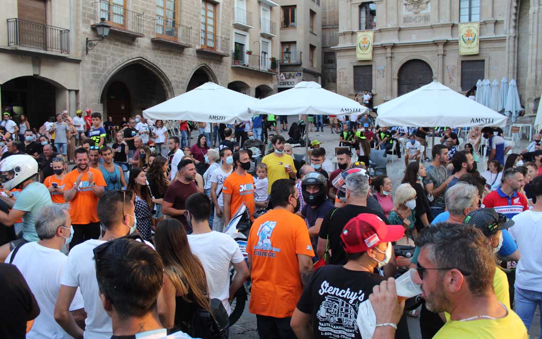 La plaza de España al final de la tarde del sábado de MotoGP. / B. S.