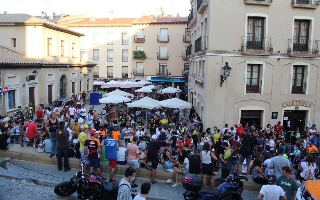La plaza de España al final de la tarde del sábado de MotoGP. / B. S.