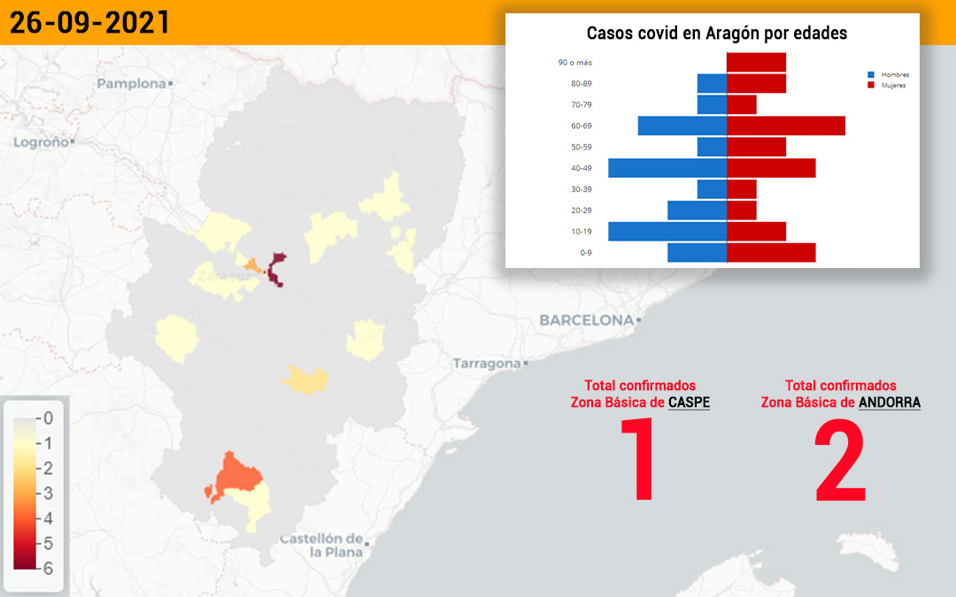 Datos covid notificados este lunes./Data Covid