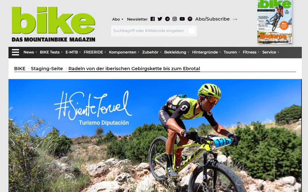 Portada de la revista Bike dedicada el mundo de la bicicleta de montaña. Foto. Bike