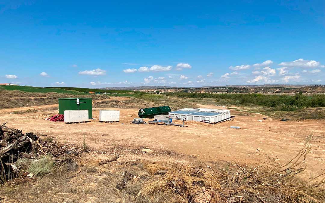 Obras en la nueva depuradora de aguas residuales en Chiprana / Ayto de Chiprana