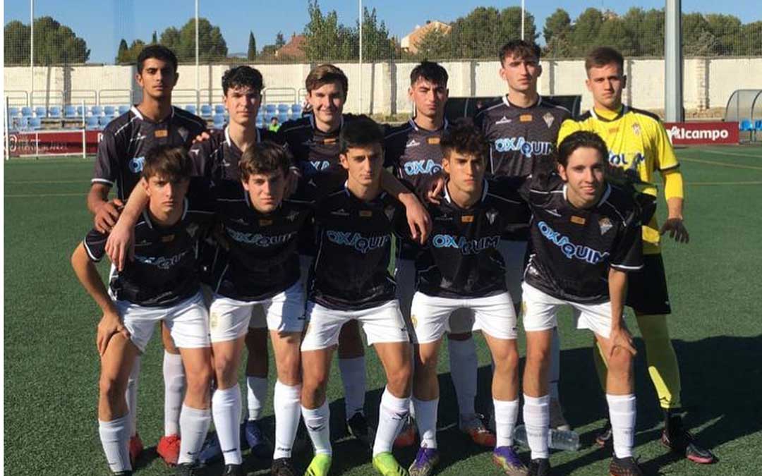 Equipo juvenil de Liga Nacional del Alcañiz C.F. Foto. Facebook Alcañiz C.F.