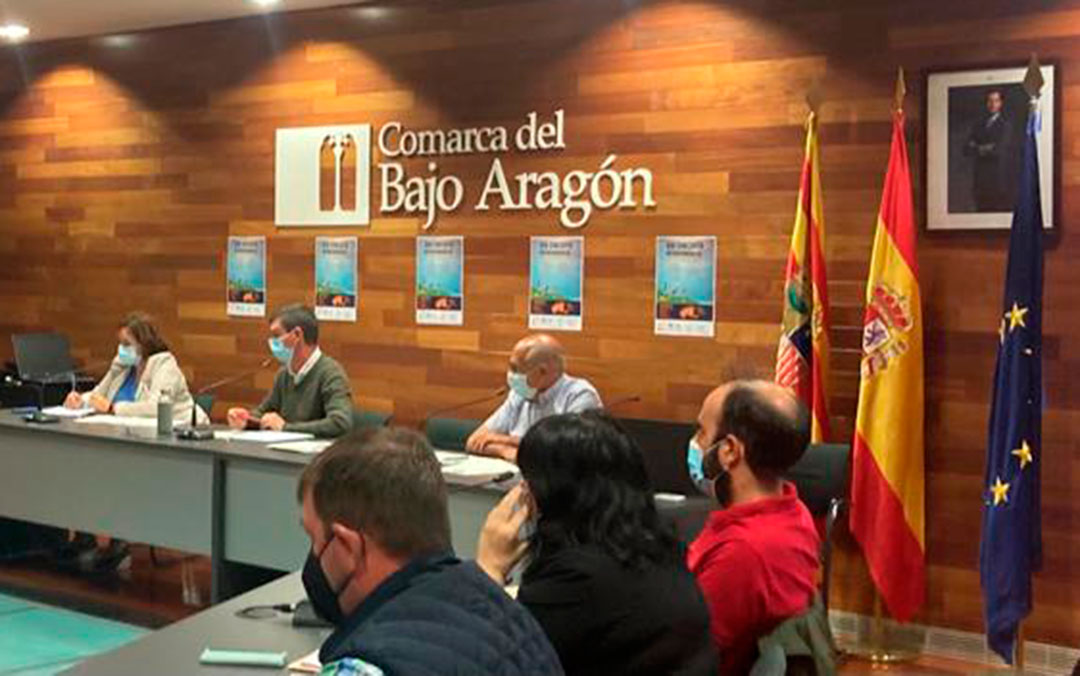Sesión plenaria de la Comarca del Bajo Aragón correspondiente a octubre de 2021./ Comarca Bajo Aragón