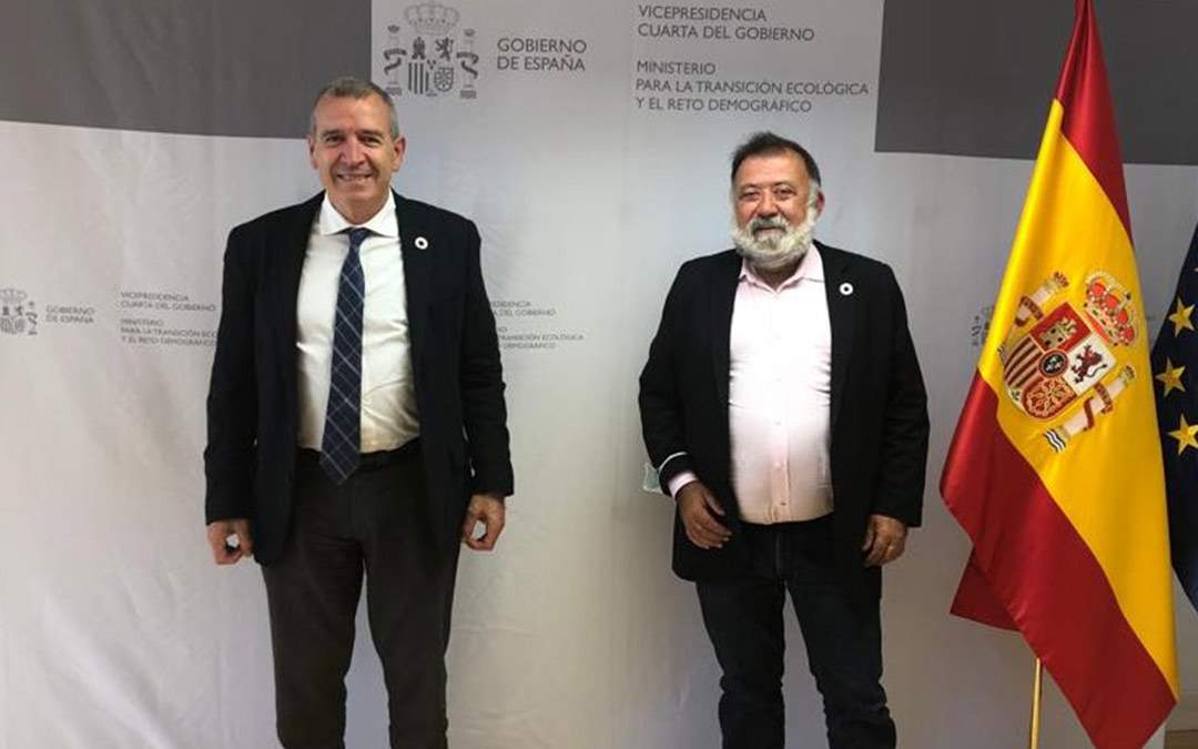 Herminio Sancho junto al secretario general para el Reto Demográfico Francesc Boya./PSOE