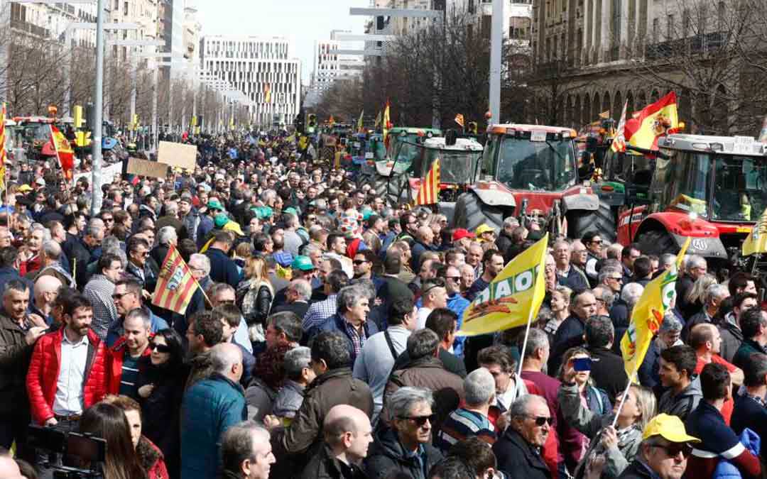 Manifestación celebrada en marzo de 2020 en Zaragoza. / HERALDO