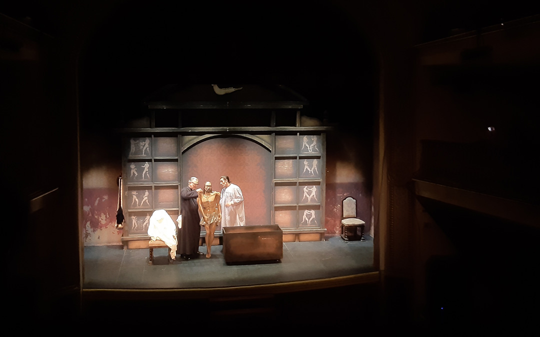 Una escena de la representación de Che y Moche en Alcañiz. / B. S. V.