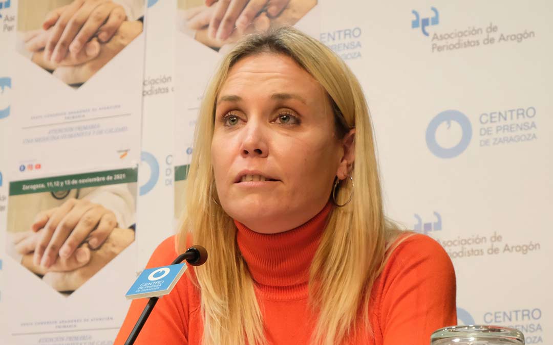 Pilar Borraz en la presentación del 34 Congreso Aragonés de Atención Primaria./L.C.